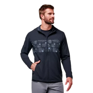 Tech Hoodie Striped Full Zip