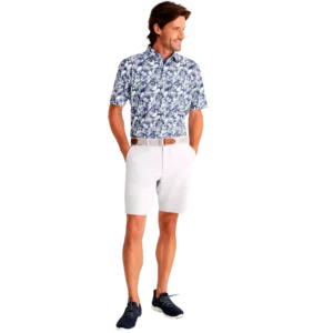Manu Printed Mesh Performance Polo