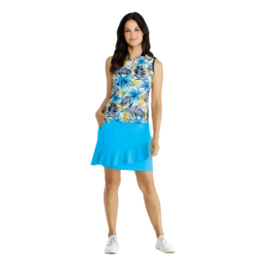 Cely Palm Frond Sleeveless Top