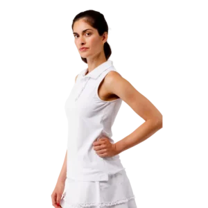 Alice Ruffled Sleeveless Polo Shirt