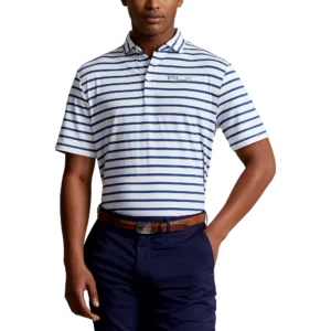 Classic Fit Striped Stretch Polo Shirt