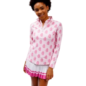 Ava Berry Block Quarter Zip Pull Over