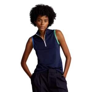 Air Tech Pique Sleeveless Quarter Zip Top