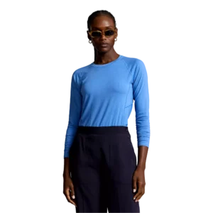 Stretch Pima Long Sleeve Knit T-Shirt