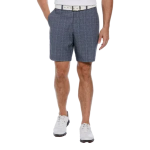 8" Check Print Golf Shorts with Active Waistband