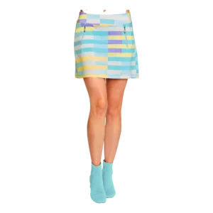 Blocks Print 16" Pull On Skort
