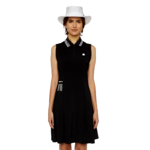 Solid Sleeveless Polo Dress