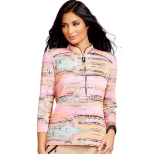 Kaliedescope Quarter Zip Pull Over