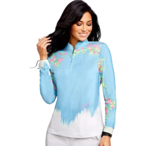 Sunsense Trellis Quarter Zip Pull Over
