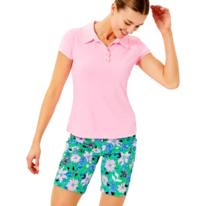 Frida Scalloped Short Sleeve Polo Shirt