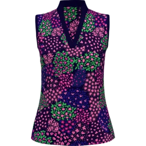Whimsical Sleeveless Printed Top