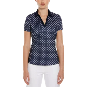 Daisy Printed Short Sleeve Polo Shirt