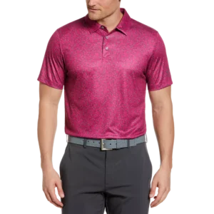 Conversational Print Short Sleeve Golf Polo Shirt