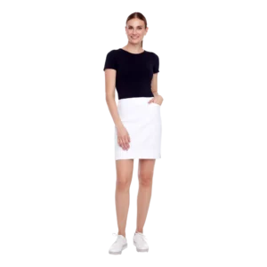 White Cameo18" Jacquard Skort