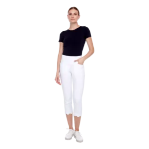 White Cameo 24" Jacquard Pant