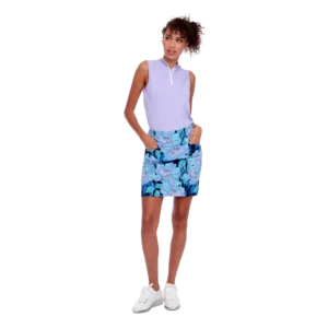 Blue Peony 18" Techno Skort