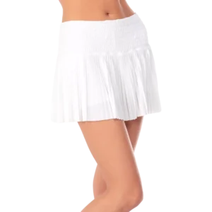 Long Pleated Smocked 14" Skort