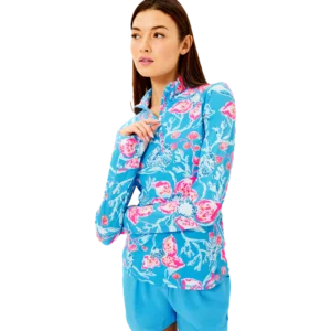 Marion Mesh Panel Quarter Zip Pull Over
