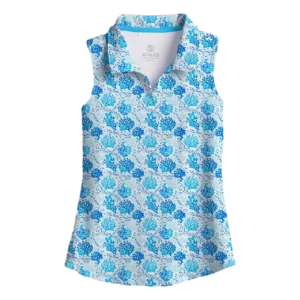 Coral Reef Sleeveless Polo Shirt