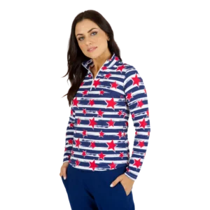 Americana Quarter Zip Pull Over