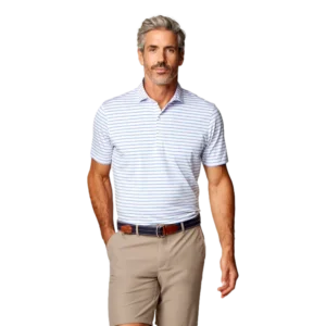 Thorton Striped Jersey Performance Polo