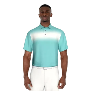 Ombre Chest Stripe Performance Golf Polo
