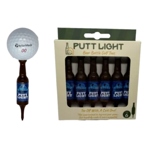 Putt Light Beer Bottle 2-1/4" Golf Tee 6-Pack