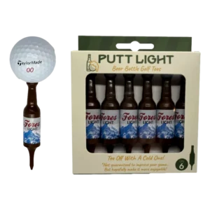 Fores Light Beer Bottle 2-1/4" Golf Tee 6-Pack